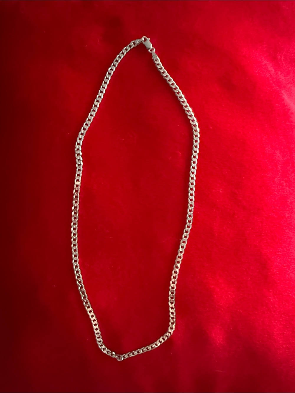 Italian 925 Sterling Silver Curb Chain Necklace – 18”